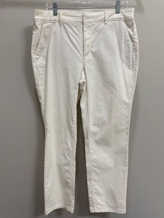 LOFT Pants - LOFT Women’s White Straight Leg Ankle Pants Size 12